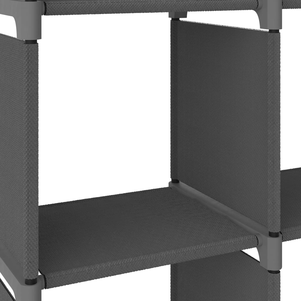 Police za izlaganje s 5 kocki od tkanine 103x30x72,5 cm sive