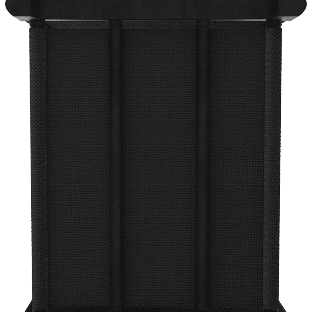 Police za izlaganje s 12 kutija od tkanine 103x30x141 cm crne