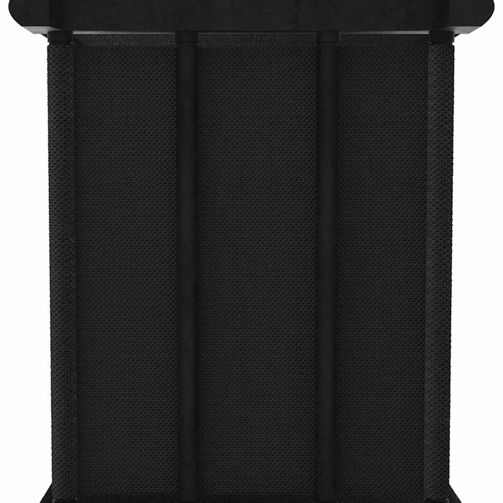 Police za izlaganje s 15 kutija crne 103x30x175,5 cm od tkanine