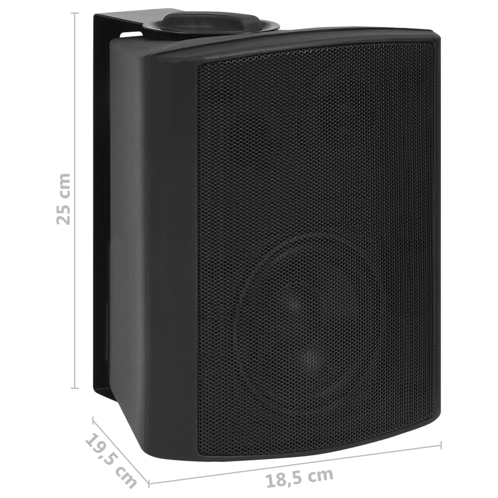 Zidni stereo zvučnici 2 kom crni unutarnji/vanjski 100 W