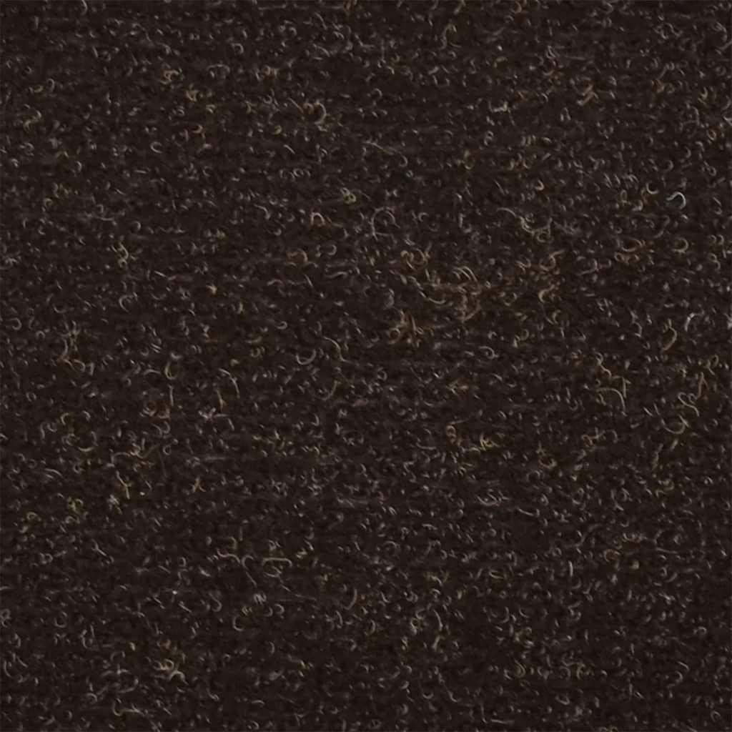 Prostirke za stepenice, samoljepljive, 15 kom, 65x21x4 cm, tamnosmeđe, poluokrugle, velike