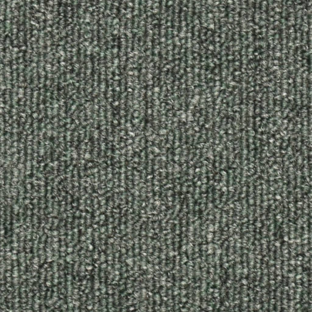 Prostirke za stepenice 15 kom 56x17x3 cm tamnozelene poluokrugle
