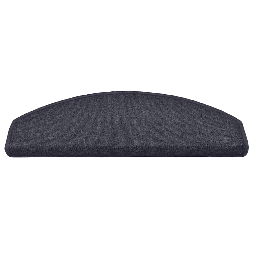 Prostirke za stepenice 15 kom 65x24x4 cm tamno sive i plave poluokrugle velike