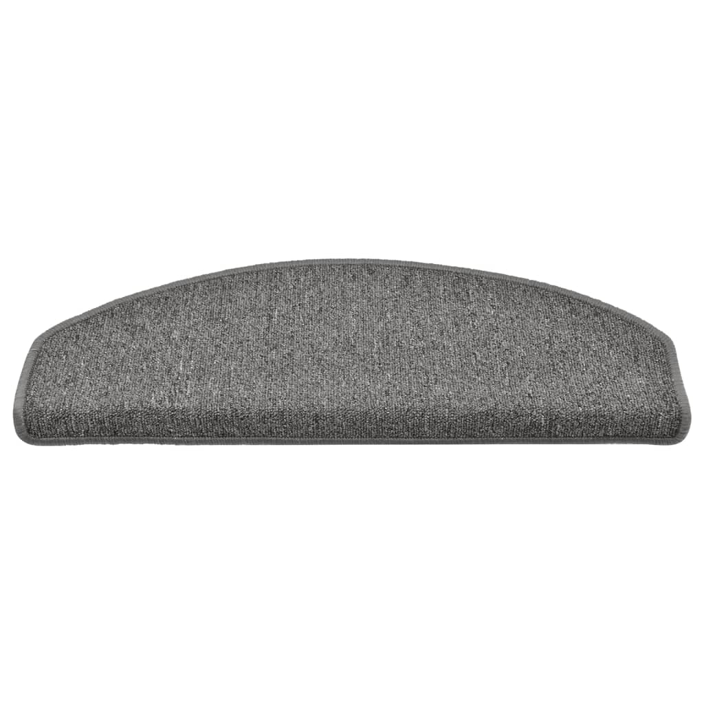 Prostirke za stepenice 15 kom 65x24x4 cm tamno sive poluokrugle velike