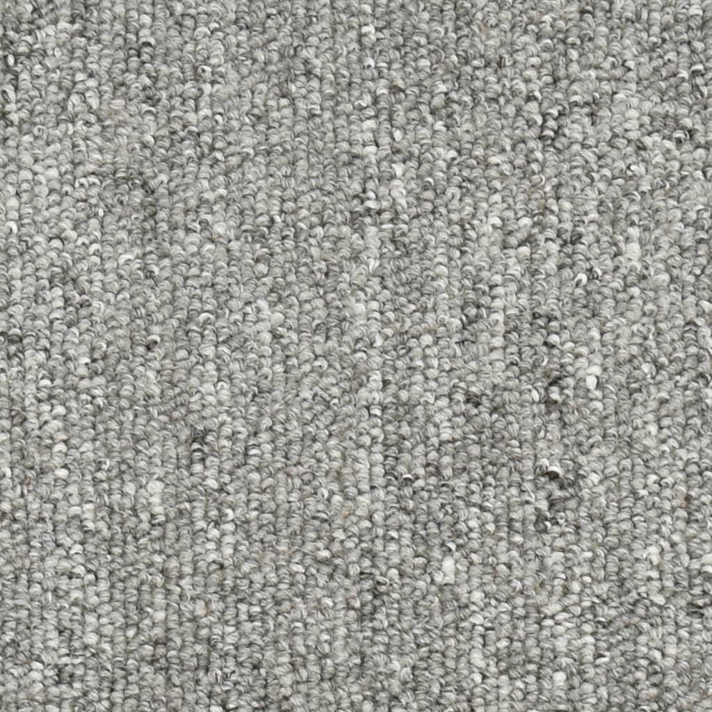Prostirke za stepenice 15 kom 56x17x3 cm svijetlo sive poluokrugle