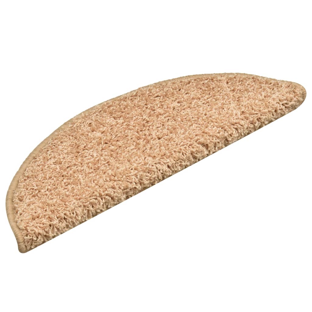Prostirke za stepenice 15 kom 56x17x3 cm zlatne poluokrugle