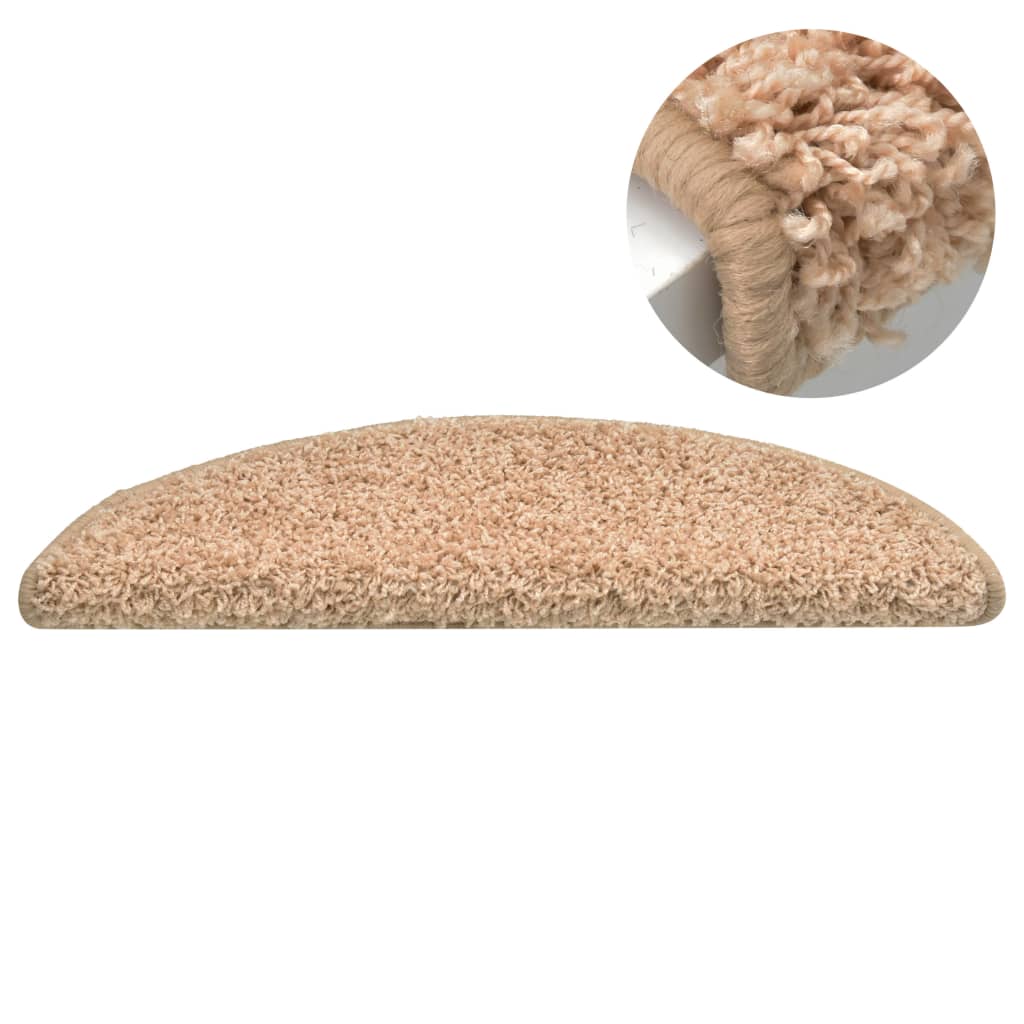 Prostirke za stepenice 15 kom 56x17x3 cm zlatne poluokrugle