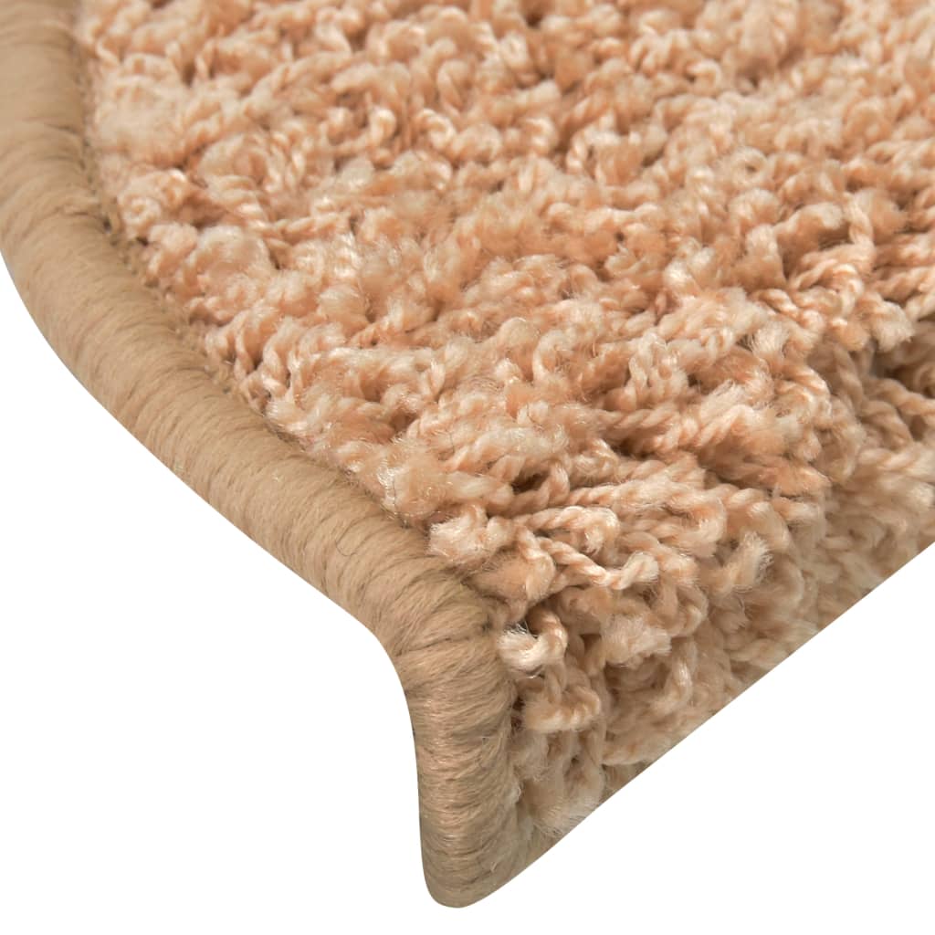 Prostirke za stepenice 15 kom 56x17x3 cm zlatne poluokrugle