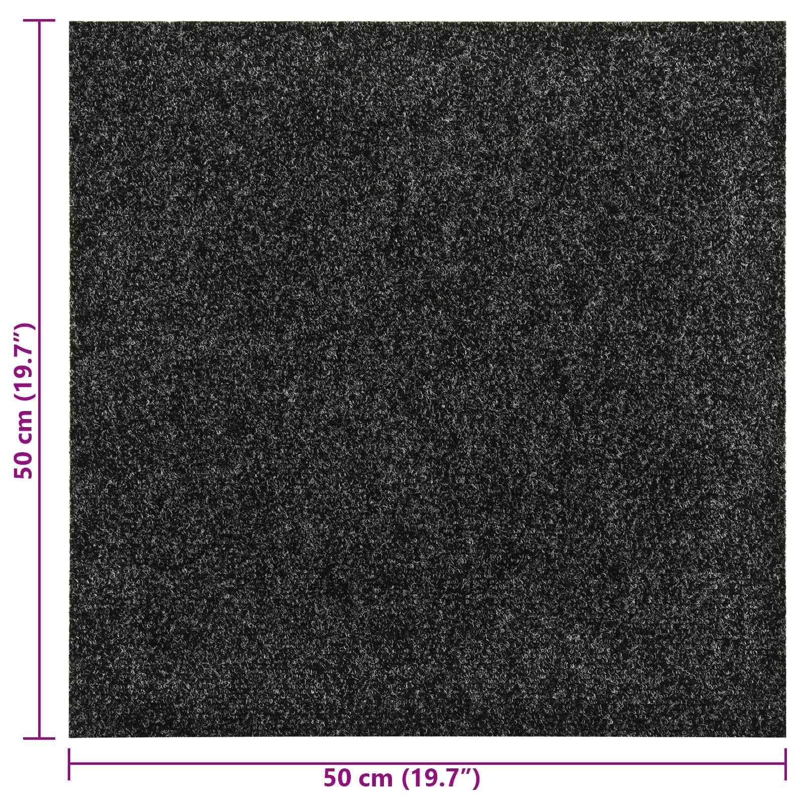 Tepih 20 pcs Crna 50 x 50 cm Bitumen