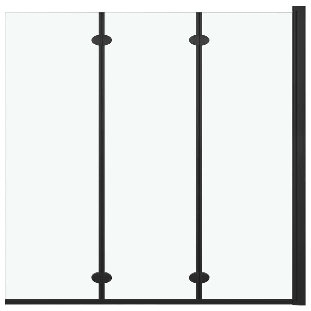 Sklopiva vrata za tuš-kabinu s 3 ploče ESG 130 x 138 cm crna