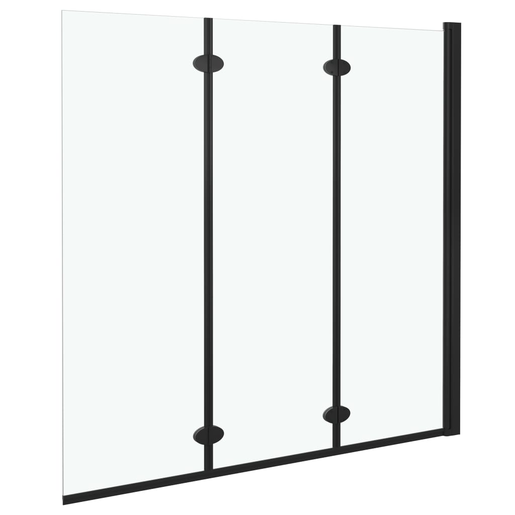 Sklopiva vrata za tuš-kabinu s 3 ploče ESG 130 x 138 cm crna