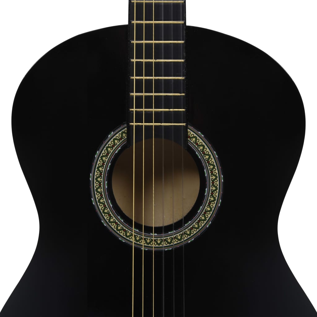 Klasična gitara za početnike s torbom crna 4/4 39 "