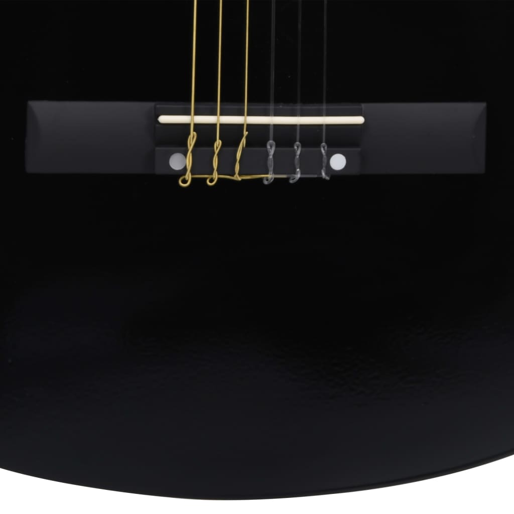 Klasična gitara za početnike s torbom crna 4/4 39 "