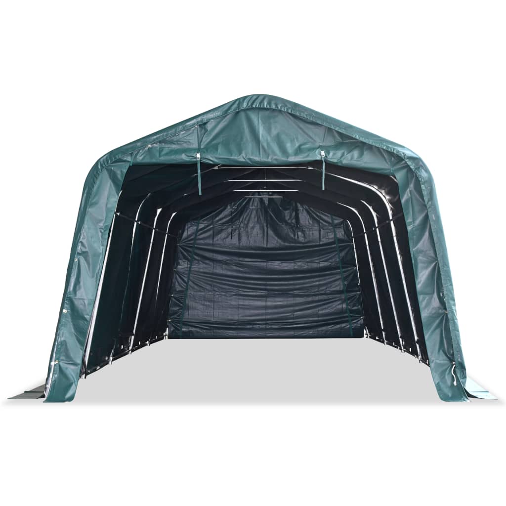Uklonjivi šator za stoku PVC 550 g/m² 3,3 x 8 m tamnozeleni