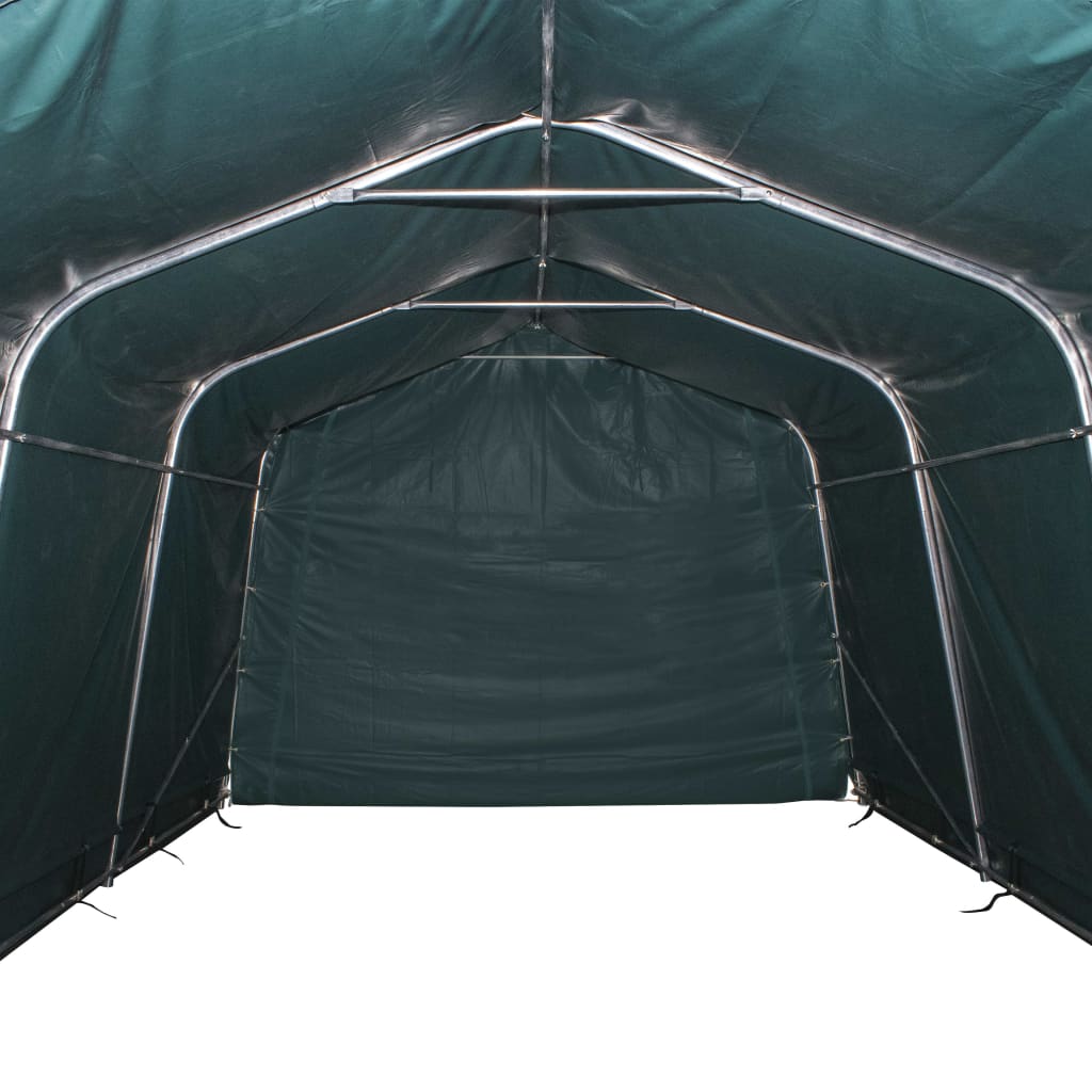 Uklonjivi šator za stoku PVC 550 g/m² 3,3 x 8 m tamnozeleni