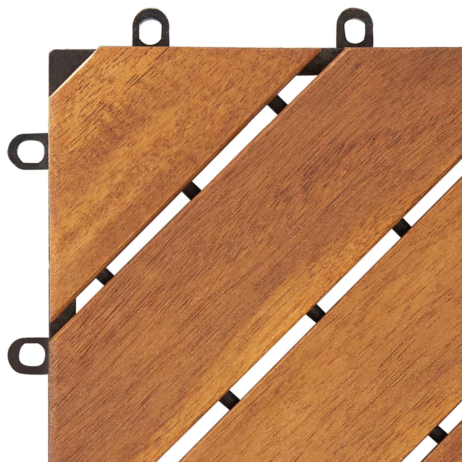 Pločice za decking 10 pcs Smeđa 30 x 30 cm Acacijsko drvo