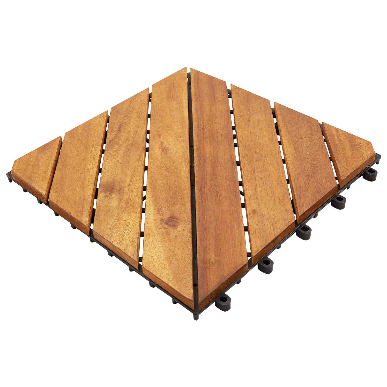 Pločice za decking 10 pcs Smeđa 30 x 30 cm Acacijsko drvo