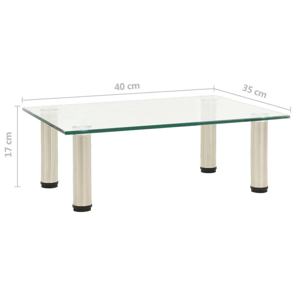 TV stalak prozirni 40 x 35 x 17 cm od kaljenog stakla