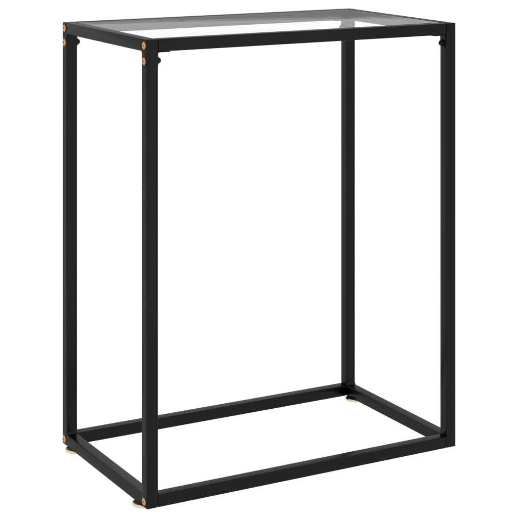 Konzolni stol prozirni 60 x 35 x 75 cm od kaljenog stakla