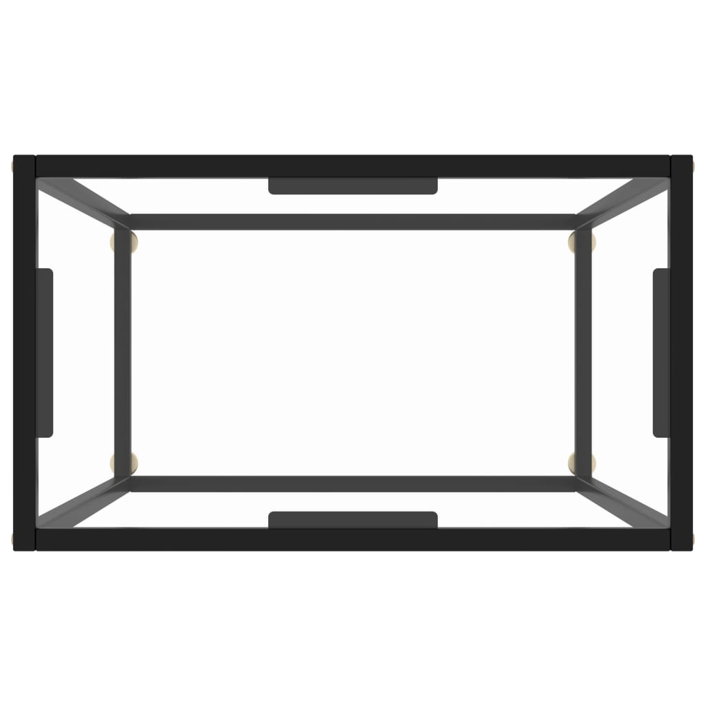 Konzolni stol prozirni 60 x 35 x 75 cm od kaljenog stakla
