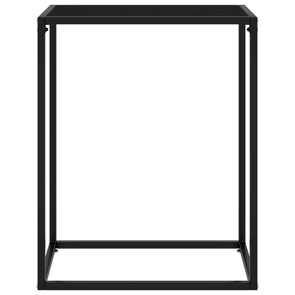 Konzolni stol crni 60 x 35 x 75 cm od kaljenog stakla
