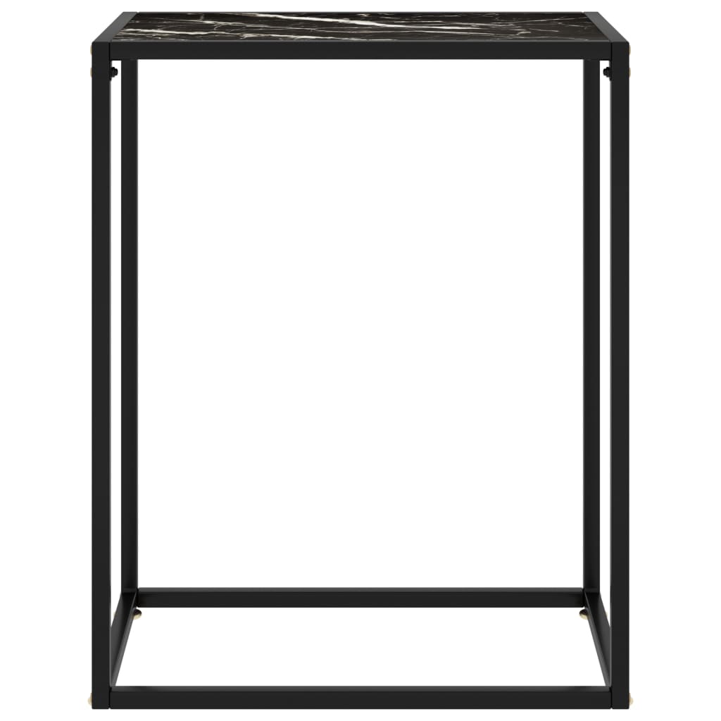 Konzolni stol crni 60 x 35 x 75 cm od kaljenog stakla