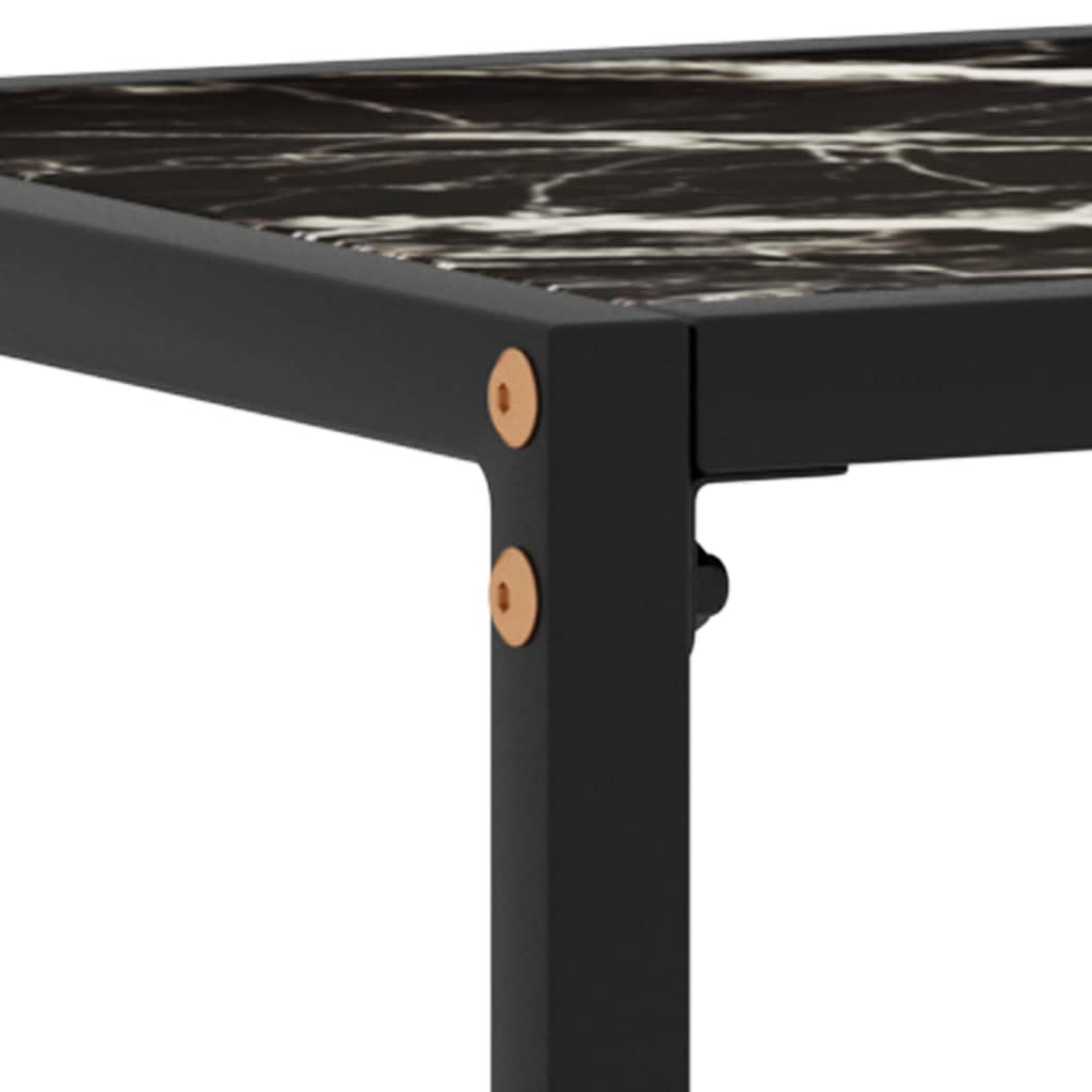 Konzolni stol crni 60 x 35 x 75 cm od kaljenog stakla