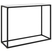 Konzolni stol bijeli 100 x 35 x 75 cm od kaljenog stakla