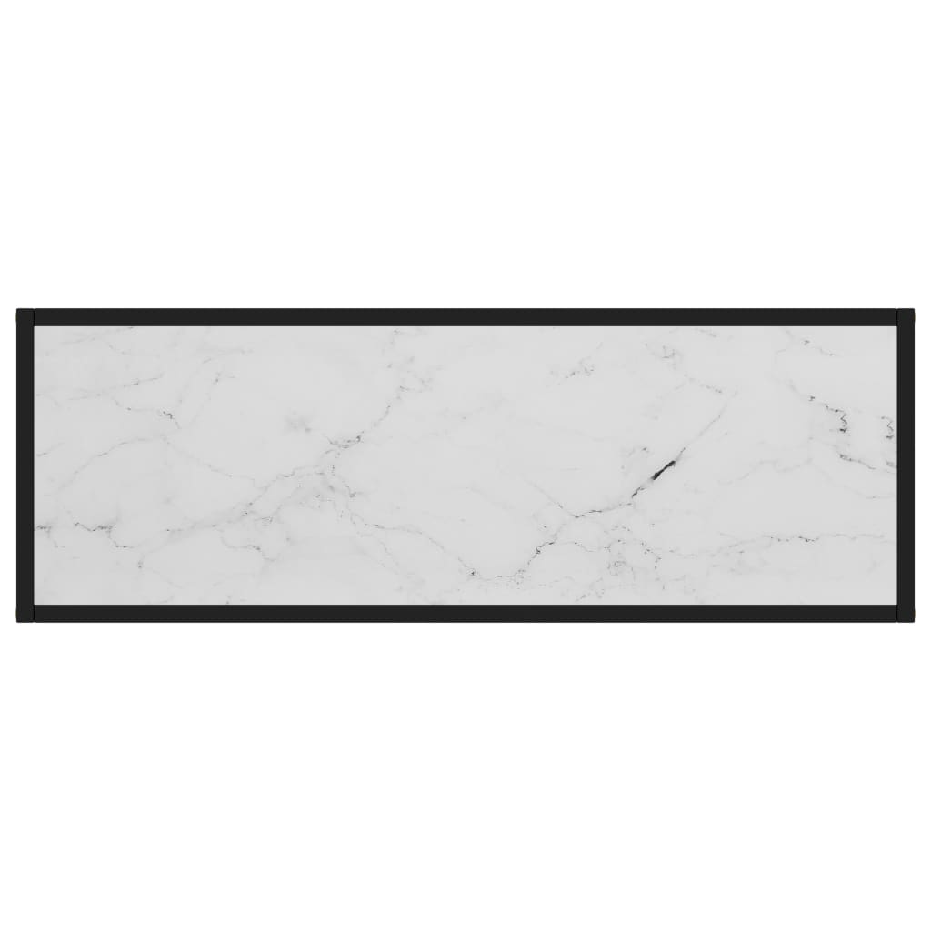 Konzolni stol bijeli 100 x 35 x 75 cm od kaljenog stakla