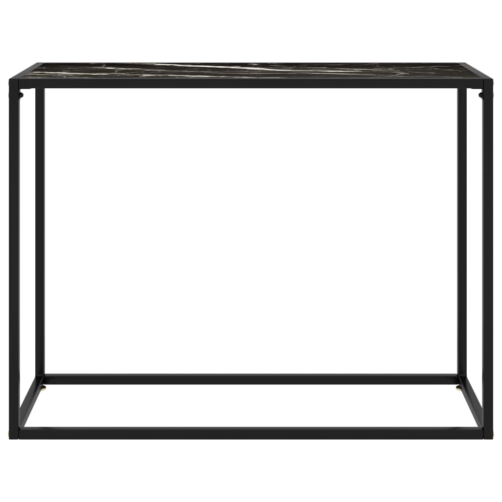 Konzolni stol crni 100 x 35 x 75 cm od kaljenog stakla