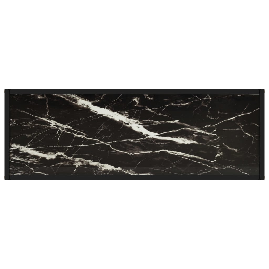 Konzolni stol crni 100 x 35 x 75 cm od kaljenog stakla