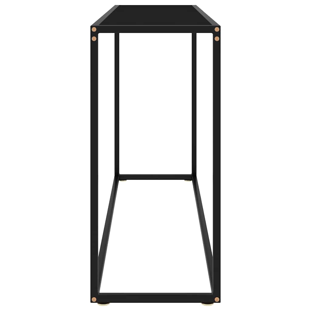 Konzolni stol crni 120 x 35 x 75 cm od kaljenog stakla