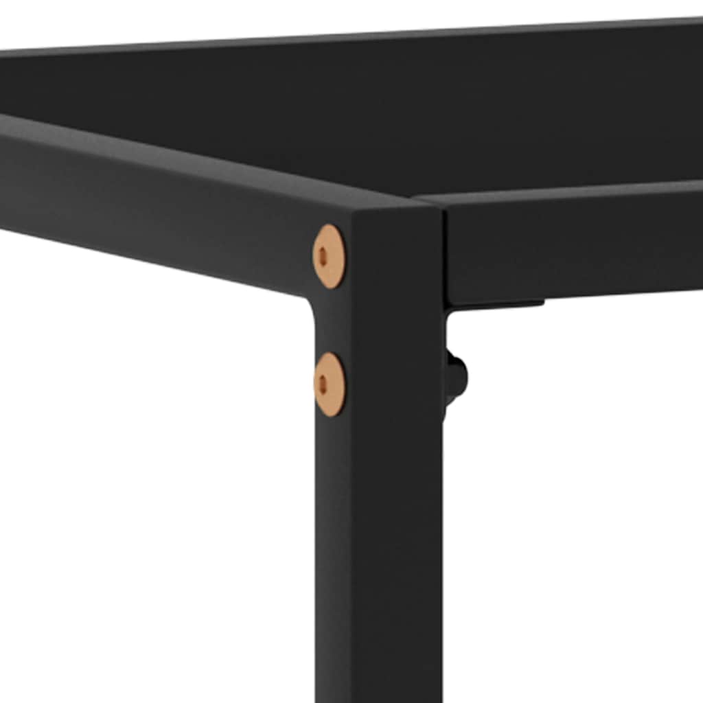Konzolni stol crni 120 x 35 x 75 cm od kaljenog stakla