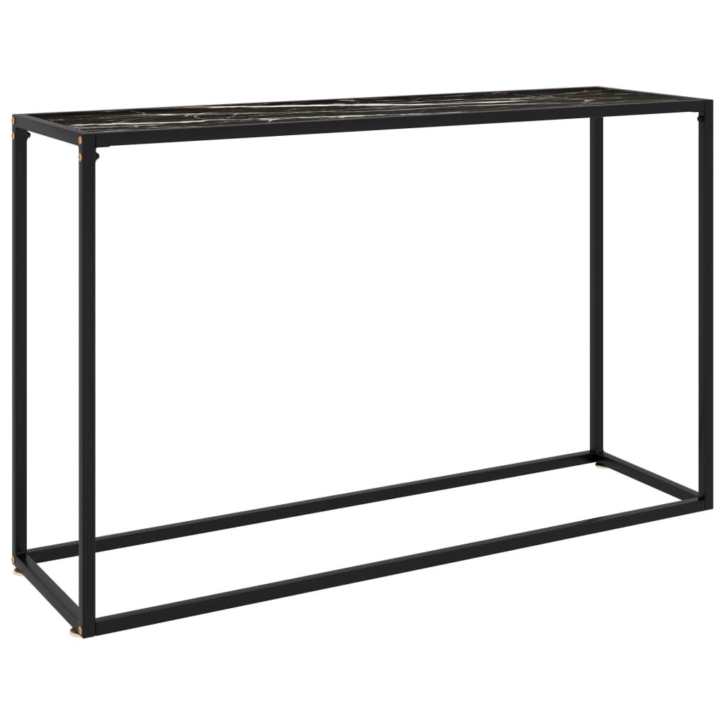 Konzolni stol crni 120 x 35 x 75 cm od kaljenog stakla