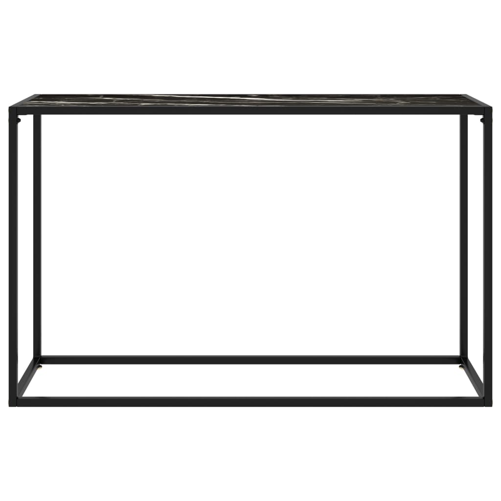 Konzolni stol crni 120 x 35 x 75 cm od kaljenog stakla