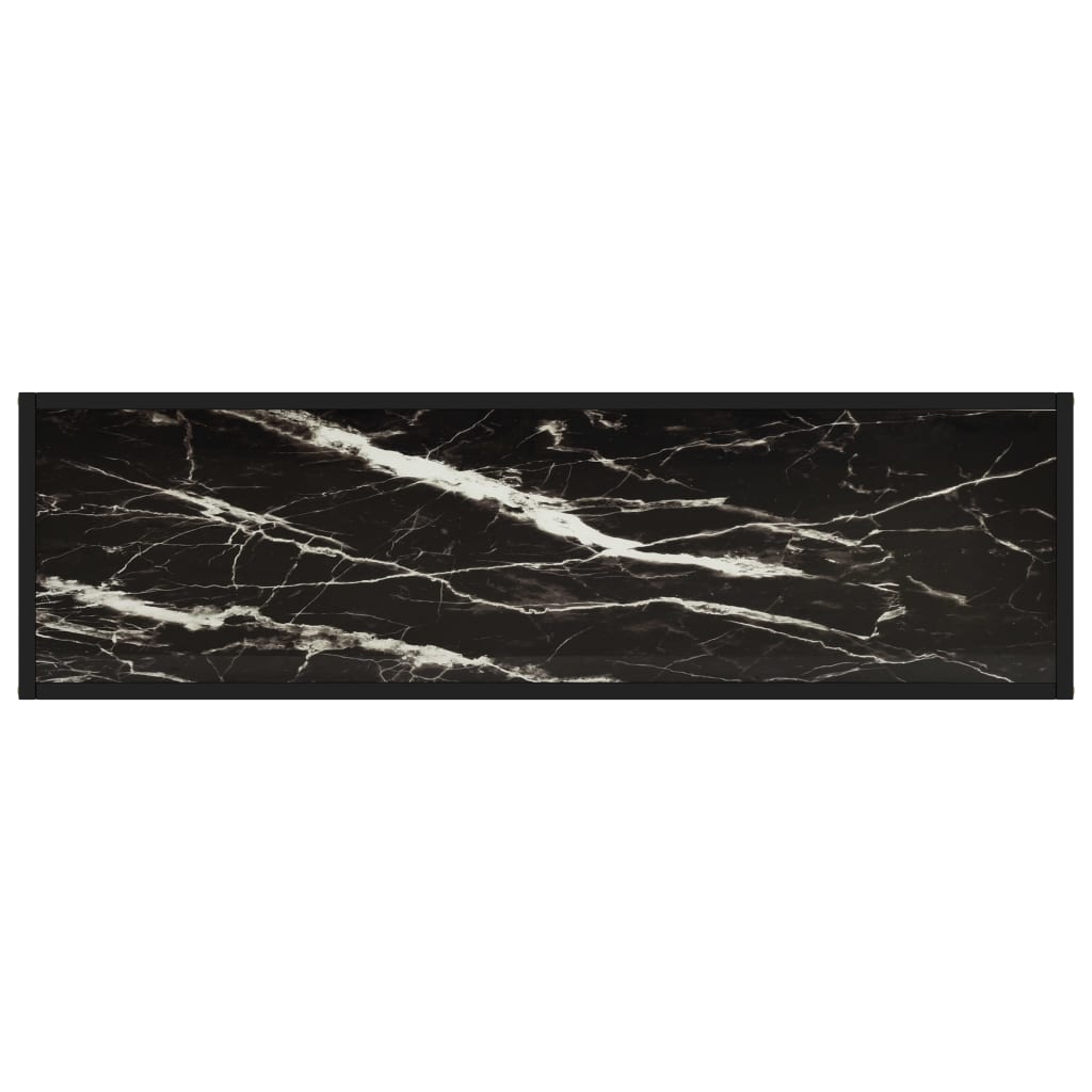 Konzolni stol crni 120 x 35 x 75 cm od kaljenog stakla