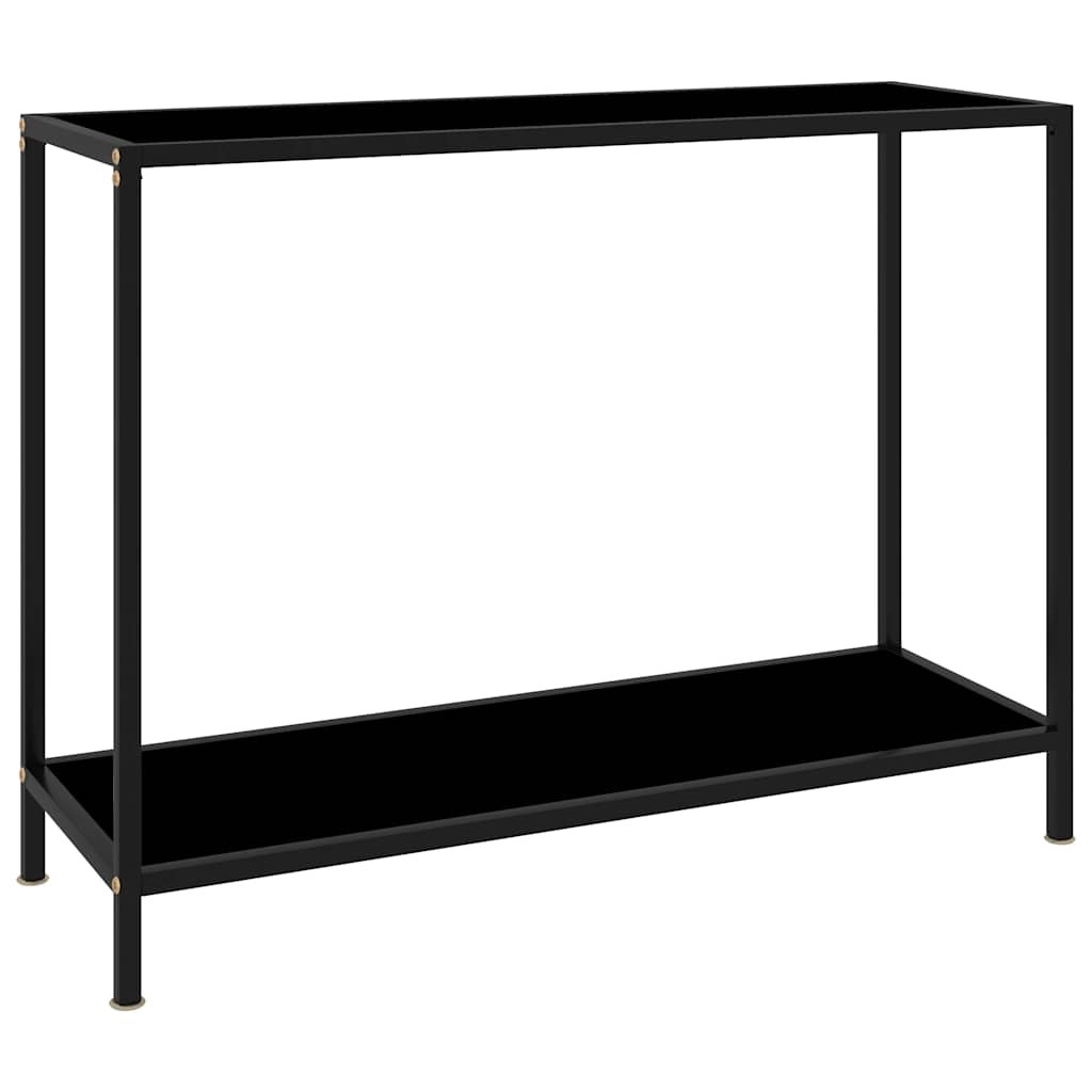 Konzolni stol crni 100 x 35 x 75 cm od kaljenog stakla