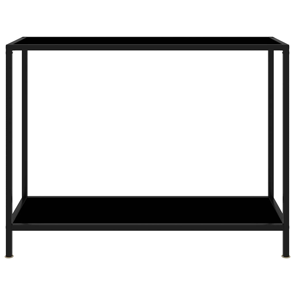 Konzolni stol crni 100 x 35 x 75 cm od kaljenog stakla