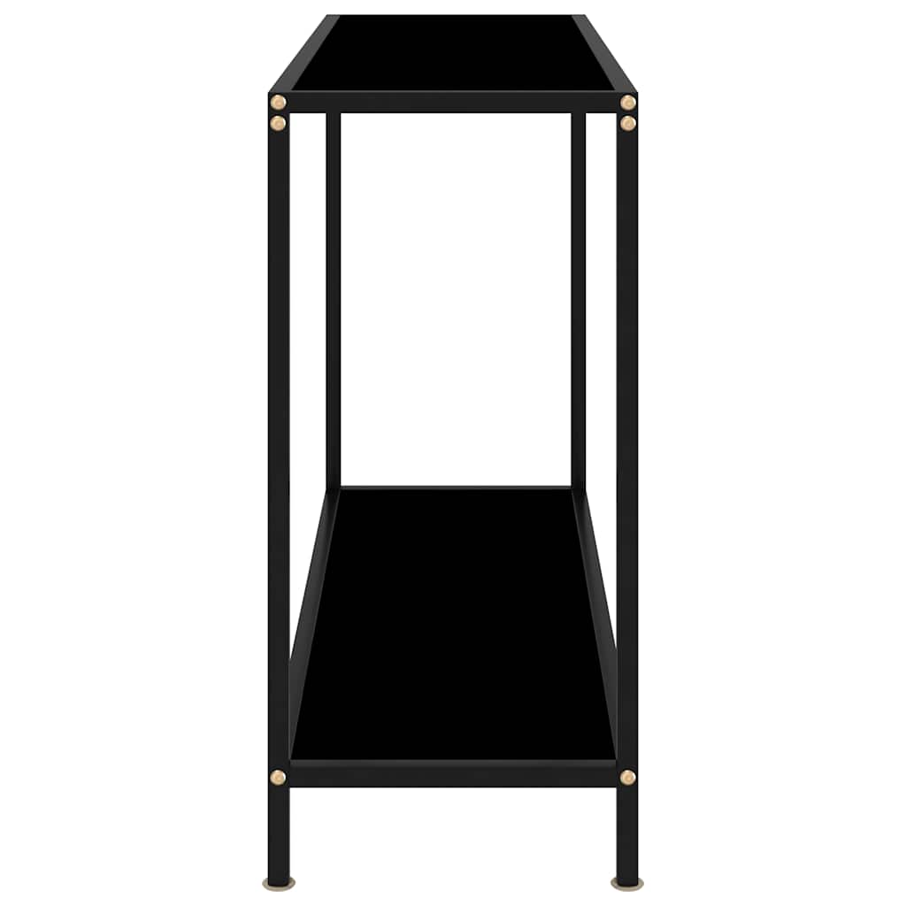 Konzolni stol crni 100 x 35 x 75 cm od kaljenog stakla