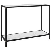 Konzolni stol bijeli 100 x 35 x 75 cm od kaljenog stakla