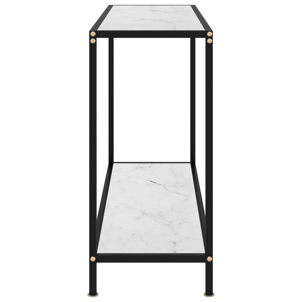 Konzolni stol bijeli 100 x 35 x 75 cm od kaljenog stakla