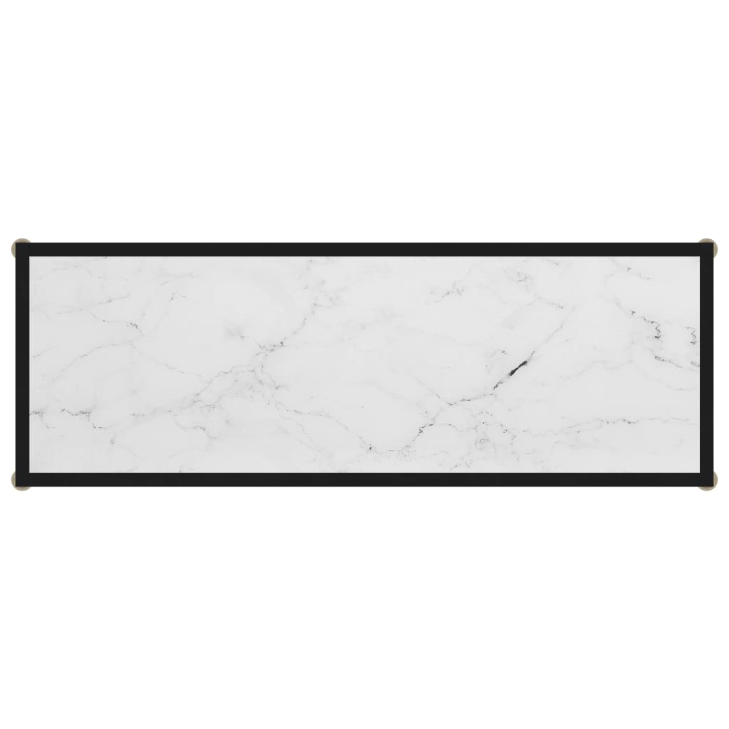 Konzolni stol bijeli 100 x 35 x 75 cm od kaljenog stakla