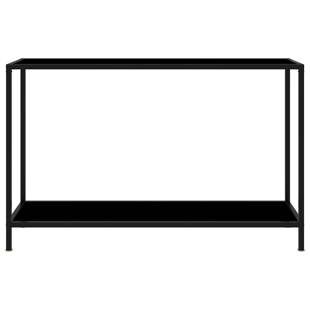 Konzolni stol crni 120 x 35 x 75 cm od kaljenog stakla