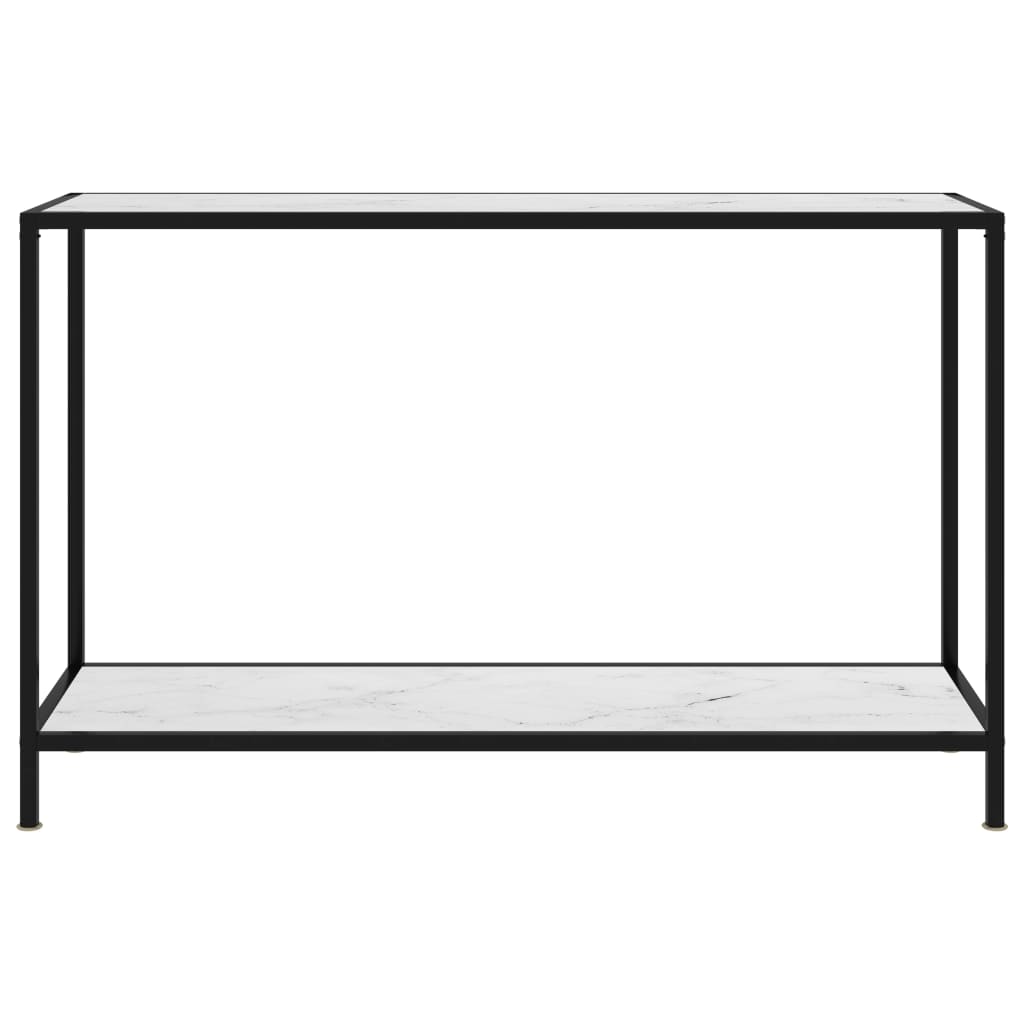Konzolni stol bijeli 120 x 35 x 75 cm od kaljenog stakla