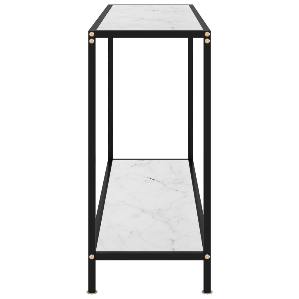 Konzolni stol bijeli 120 x 35 x 75 cm od kaljenog stakla