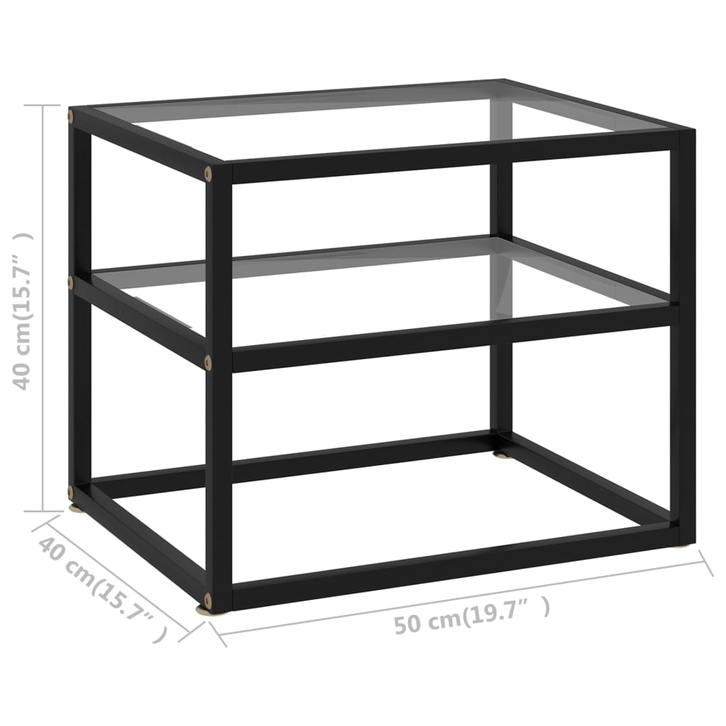 Konzolni stol prozirni 50 x 40 x 40 cm od kaljenog stakla