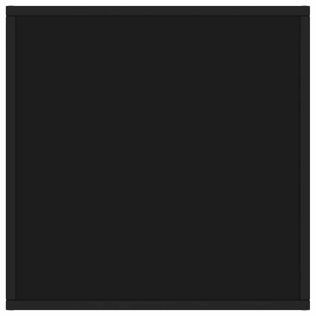 Stolić za kavu crni s crnim staklom 60 x 60 x 35 cm