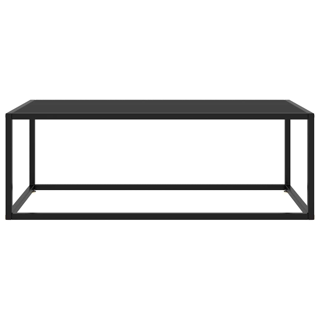 Stolić za kavu crni s crnim staklom 100 x 50 x 35 cm