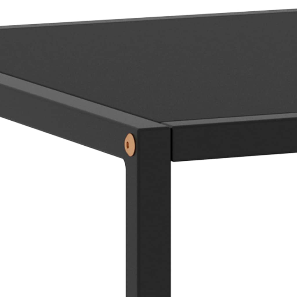 Stolić za kavu crni s crnim staklom 100 x 50 x 35 cm