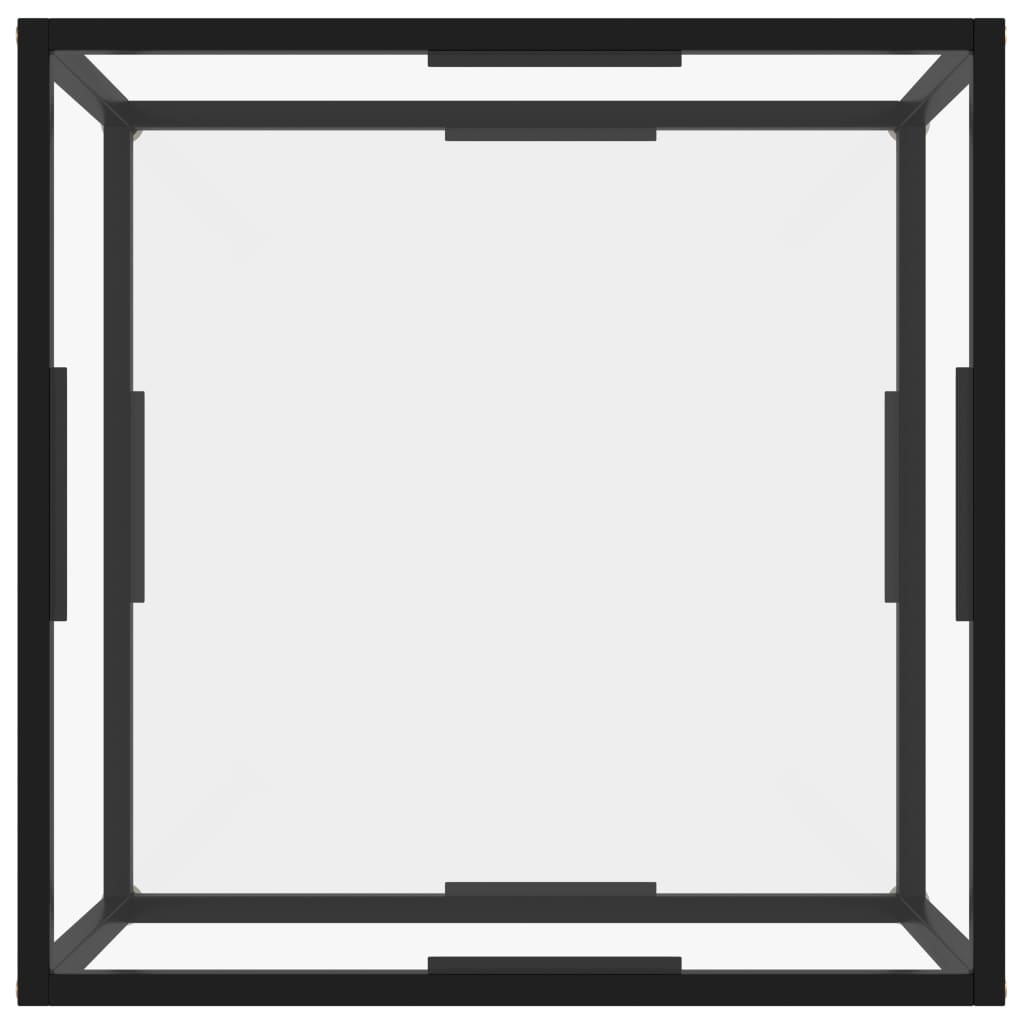 Stolić za kavu prozirni 60 x 60 x 35 cm od kaljenog stakla
